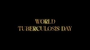 Download World tuberculosis day with golden texture in black background. Seamless loop video for free