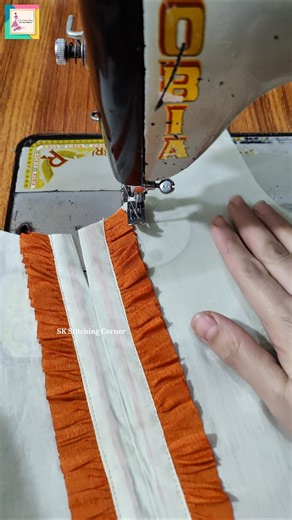 "Add a cute frill twist to your front open button pati #SewingHack #ButtonPatiDesign #FrontOpen