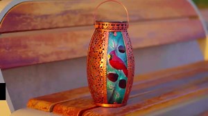 Cardinal Gifts for Women,Solar Outdoor Christmas Decor Lantern Garden Decor Lights Patio Decorations Sympathy Gifts for Loss of Mom/Dad/Loved One-Memorial Lantern