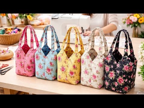 Quick and Easy Tote Bag in Just 15 Minutes 👜 Easy to Sew, Even Beginners Can Make One