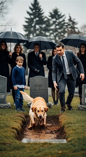 "At my uncle's funeral, my 5-year-old son pointed to a stranger's grave and said, 'Uncle Ben's in there.' Then my uncle's dog started digging frantically at that exact spot. Our family friend tried to stop them, his face pale with panic. We had no idea what the dog was about to unearth... ... The rain fell in a cold, persistent drizzle, blurring the edges of the world into a wash of gray. Sarah stood under a large black umbrella, her five-year-old son Leo’s small hand clutching hers, and watched