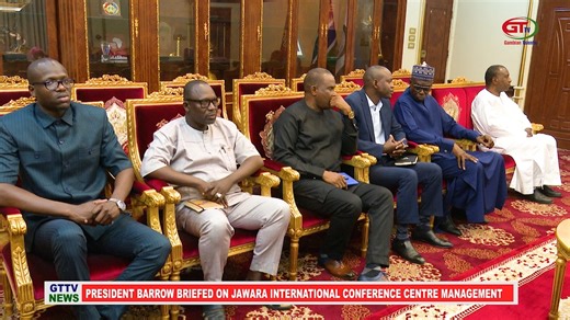 PRESIDENT BARROW BRIEFED ON JAWARA INTERNATIONAL CONFERENCE CENTRE BROAD | Gambian Talents Promotion