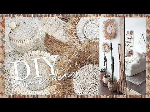 5 Boho DIY Home Decor / Wall hanging and baskets