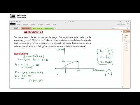 Aplicación de funciones cuadráticas: Ejercicio 1