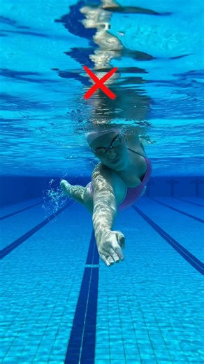 Arm reach first, then catch. Your stroke loses power the moment your hand enters the water.