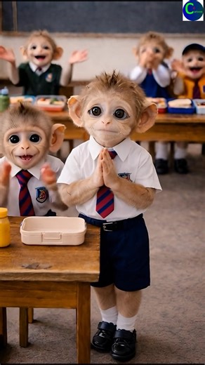 A Sad Day at School | Monkey Lunch Box StoryMonkey’s School Life | Forgot Lunch Box #schoolfriends