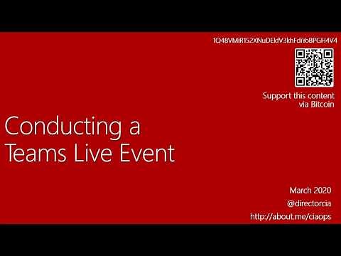 How to run a Microsoft Teams Live Event