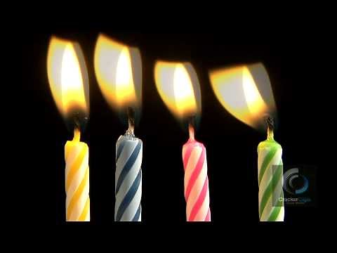 Birthday Candles blowing out, slow motion stock footage