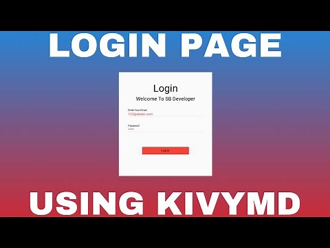 How To Create A Simple Login Page Using KivyMD | KivyMD