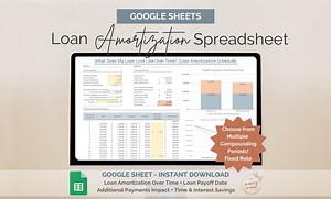 Loan Payoff Spreadsheet for Google Sheets | Amortization Schedule | Repayment Calculator | Digital Template | Payoff Early | Extra Payments - Etsy