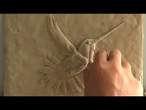 Timelapse Making CUTE HUMMINGBIRD with Clay, RELIEF ART DIY