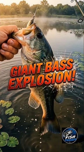 Topwater Largemouth Bass Fishing — Whopper Plopper Explosion #shorts #fishing #asmr