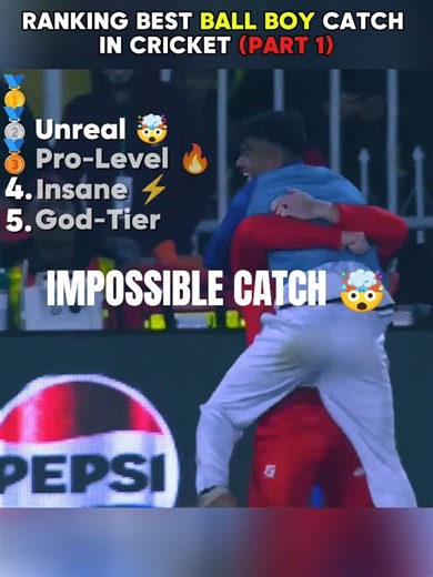 Ranking Best Ball Boy Catches in Cricket History 🏏 | Part 1 #cricket #cricketlover