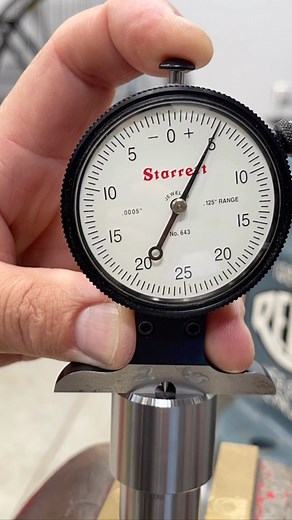 Adam Booth on Instagram: "Measuring the depth of the witness marks from the drive pins on the Riten face driving tool. The fellas at Riten told me you want about .003”-.005” depth of engagement in the face. That’s a pretty easy measurement to take when you use the @starrett_tools No. 643 dial depth gage. It’s has a conical tip ground at 40° and allows you to measure very narrow grooves. Set the zero position on a granite surface plate and you rock the gage slightly until you get a top dead cente