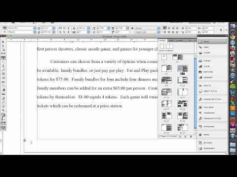 Create page numbers using master pages in InDesign