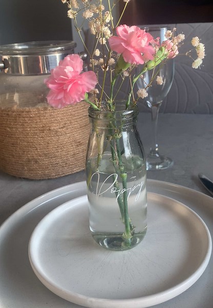 Mini Milk Bottle Vases for Wedding Table Decor