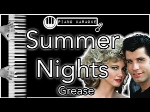Summer Nights - Grease - Piano Karaoke Instrumental