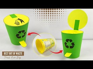 DIY Mini Trash Bin | Best Out of Waste Recycling Craft | How to Make Mini Dustbin