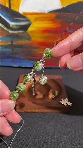 DIY Who likes green crystal butterfly cross bracelet