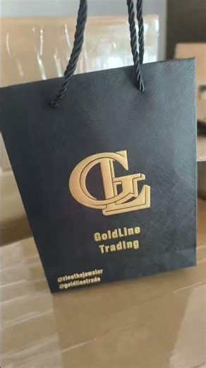Textured paper bag with gold embossed logo #smallbusiness