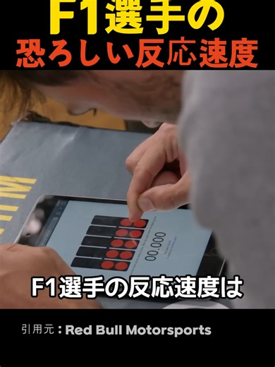 F1選手の恐ろしい反応速度と挑戦