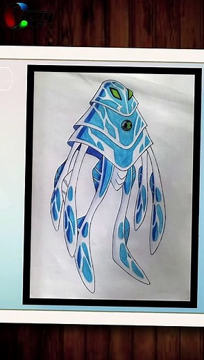 How to draw Ampfibian Ben10 Alien // ben10 drawing for beginners // step by step full tutorial