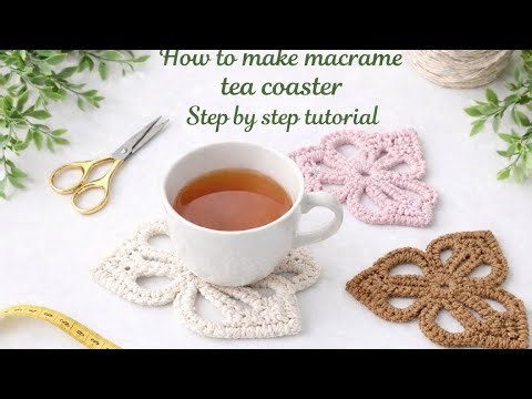 DIY Macrame Flower Coaster 🌼 | Step-by-Step Tutorial