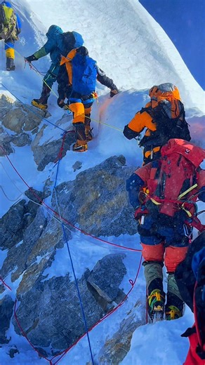 Mountain life at its most intense—Everest Expedition 2025 at the Hillary Step. A place where experience, teamwork, and determination matter most. Every step here reflects commitment, respect for the mountain, and the true spirit of high-altitude climbing. #MountainLife #ExpeditionLife #Everest2025 #HillaryStep #EverestExpedition #HighAltitudeClimbing #Mountaineering #SummitPush | Nepal Challenge Trek