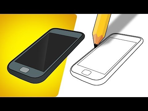 How to Draw Mobile Phone - Step by Step!