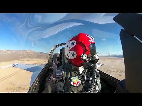 Great USAF Thunderbird Opposing Solo Cockpit Video - USAF Maj. Michelle “Mace” Curran, Thunderbird 6