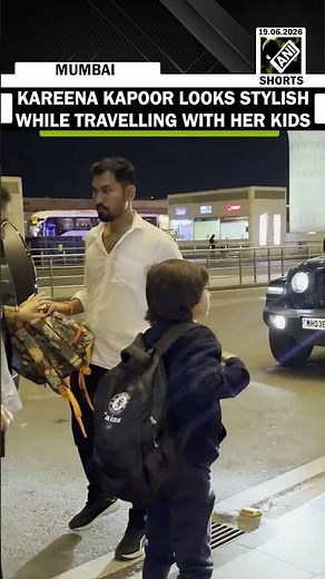 Kareena Kapoor makes stylish appearance with their sons Taimur, Jeh at Mumbai airport