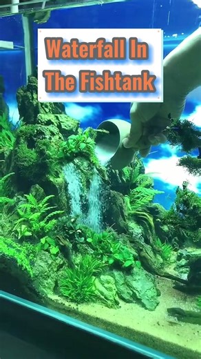 How to make a waterfall underwater? #aquarium #aquariums #fishtank #aquariumfish #fishtankdiy #aquariumlandscape