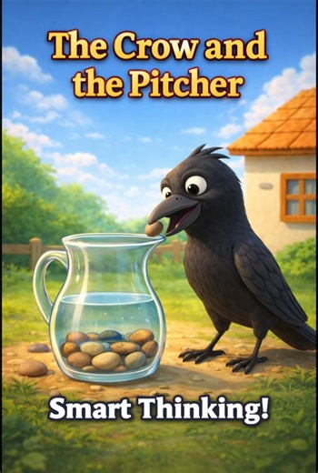 The Clever Crow 🐦 | Short Moral Story for Kids