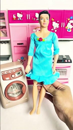Satisfying with unboxing barbie doll and Washing machine WiphaASMR #doll#barbie#barbiedoll#asmr