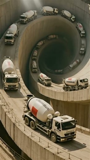 Epic Concrete Mixer Parade Roars Through City! #ConcreteParade #HeavyFleet