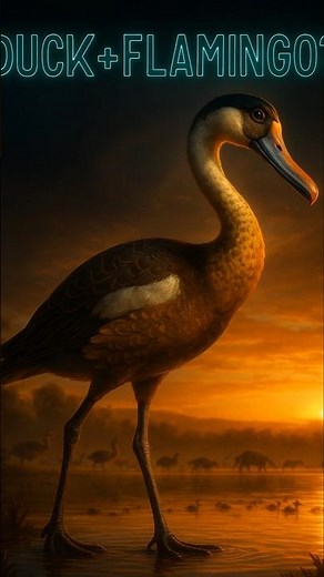 ‎“Presbyornis: The Duck-Flamingo of the Paleocene! 🦆🦩 #PrehistoricBirds”