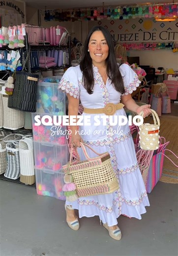 New Arrivals at Squeeze Studio: Tote Bags & Pom Mix & Match