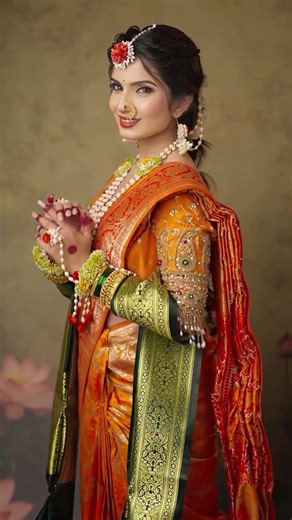 Maharashtrian bridal look| makeup tutorial|marathi Bride#makeupartist#shorts#wedding#fyp#bridesmaids