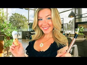 ASMR Sassy Barbershop Session 💈 Ft. The Tingliest Shave & Facial Grooming *& cheeky a ear flame* 🔥