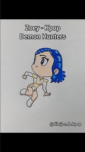 Dibujo a ZOEY kawaii 2 - Kpop Demon Hunters #kpopdemonhunters #kpop #art