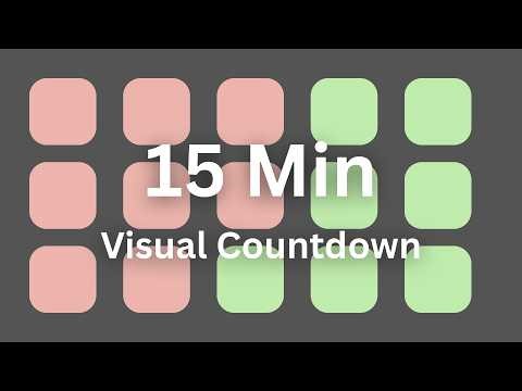15 Minute Visual Timer ⏱️ | Silent Countdown | Dark Mode (Eye-Friendly)