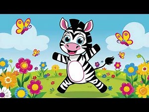 Zebra Zig-Zag 🦓 | Fun Zebra Dance Song for Kids | Animal Moves for Toddlers