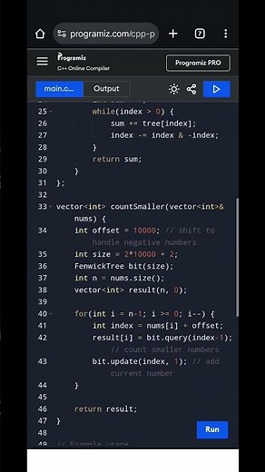 Count of Smaller Numbers After Self in C++ | Fenwick Tree / BIT Tutorial