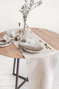 White Modern Linen Table Runner for Holiday, Christmas, New Home or Farmhouse. Rustic Wedding Long Natural Table Runner. Various Color, Size - Etsy