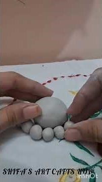 making moudlit clay art shifa's art craft hub shifasaifi #drawing #art #diy showpiece