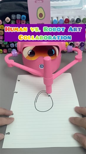 Human vs. Robot Art Collaboration #shorts #guess #drawingchallenge #art #viralshorts #coloring