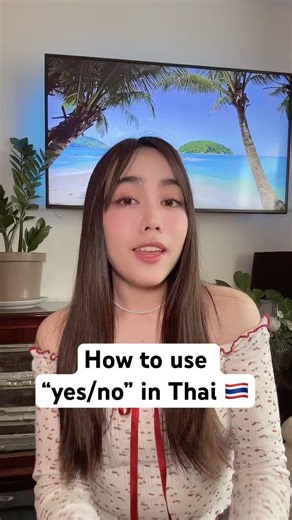 ✨🎤 let’s learn how to use “yes/no” in Thai 🇹🇭 #learnthai #thailanguage #thailand #education