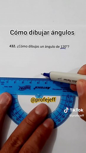 Cómo trazar un ángulo de 120 grados con un transportador