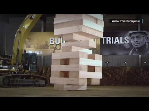Behind Caterpillar's viral jenga ad