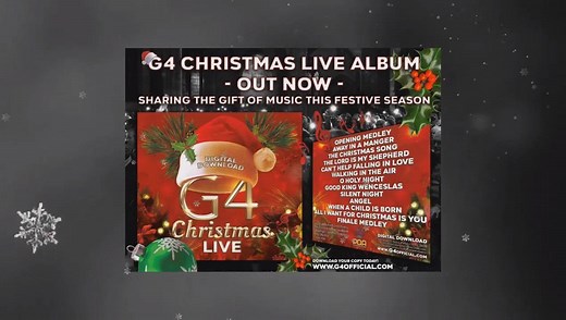 G4 CHRISTMAS LIVE ALBUM - OUT NOW! Sharing the gift of music this festive season https://g4official.com/product-page/g4-christmas-live-digital-download-album | G4 Official